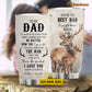 Personalized Deer Tumbler Gift For Dad From Daughter, To My Dad No Matter How Far I Go In Life Stainless Steel Tumbler Gift For Deer Lovers, Father's Day Gift