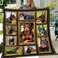 Dog Blanket, Doberman Pinscher Lie Here Fleece Blanket - Sherpa Blanket Gift For Dog Lovers, Dog Owners