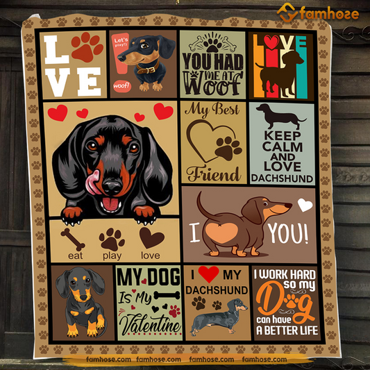 Dog Blanket, I Work Hard So My Dog Can Have A Better Life Fleece Blanket - Sherpa Blanket Gift For Dog Lovers, Dog Owners