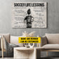 Personalized Soccer Girl Canvas Painting For Kids - Inspiring Quotes Life Lessons Poster Gift For Young Soccer Fans