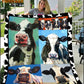 Funny Cow Blanket, Cow Fleece Blanket - Sherpa Blanket Gift For Cow Lover