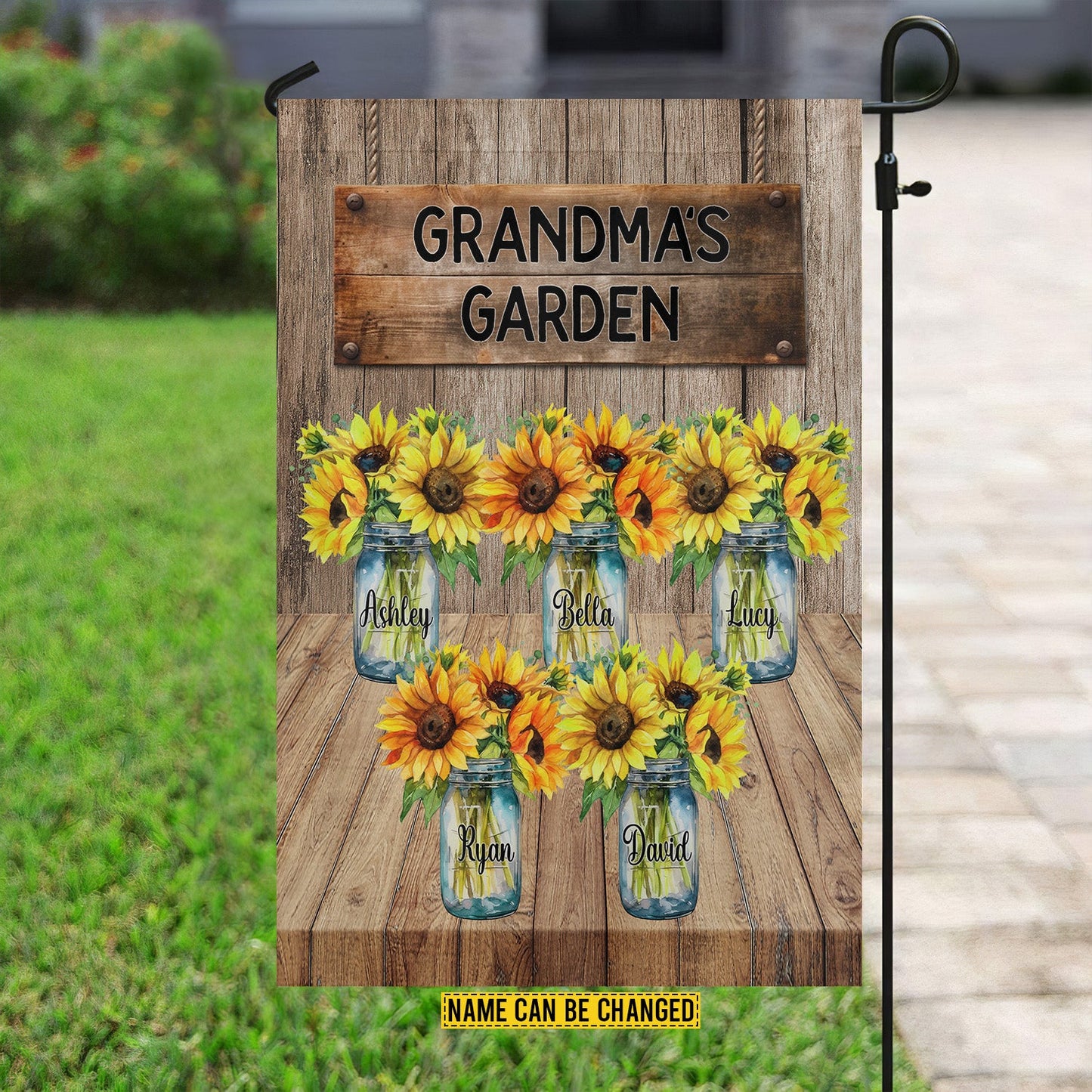 Personalized Garden Flag, Grandma's Garden Name Can Be Changed, Mother's Day Gift For Grandma, Gift For Farmers, Garden Lovers