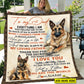 Personalized Dog Blanket Gift For Dad From Daughter & Son, German Shepherd To My Dad Love You With All My Heart Fleece Blanket - Sherpa Blanket Gift For Dog Lovers, Father's Day Gift