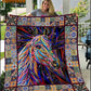 Horse Blanket, Beautiful Color Horse Fleece Blanket - Sherpa Blanket Gift For Horse Lover