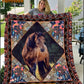 Horse Blanket, Horse Fleece Blanket - Sherpa Blanket Gift For Horse Lover