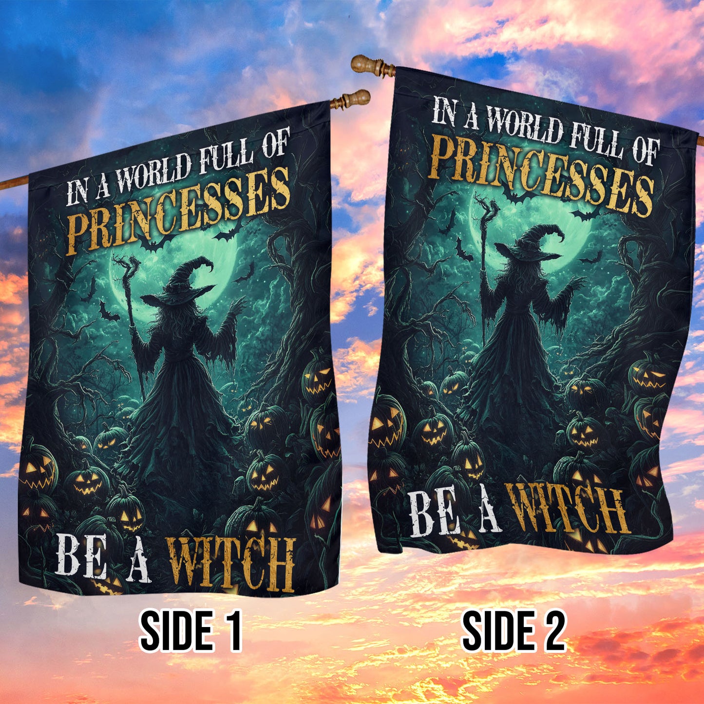 Halloween Witch Garden Flag House Flag, Be A Witch Yard Flag Spooky Season Gift For Witch Lovers