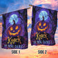 Halloween Jack-o’-lantern Flag House Flag, Knock If You Dare Yard Flag Spooky Season Gift For Jack-o’-lantern Lovers