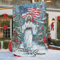Christmas Jesus USA Flag Garden & House Flag, Jesus Is The Reason Yard Flag, Xmas Gift For Jesus Lovers
