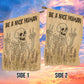 Funny Halloween Skeleton Flag House Flag, Be A Nice Human Yard Flag Spooky Season Gift For Skeleton Lovers