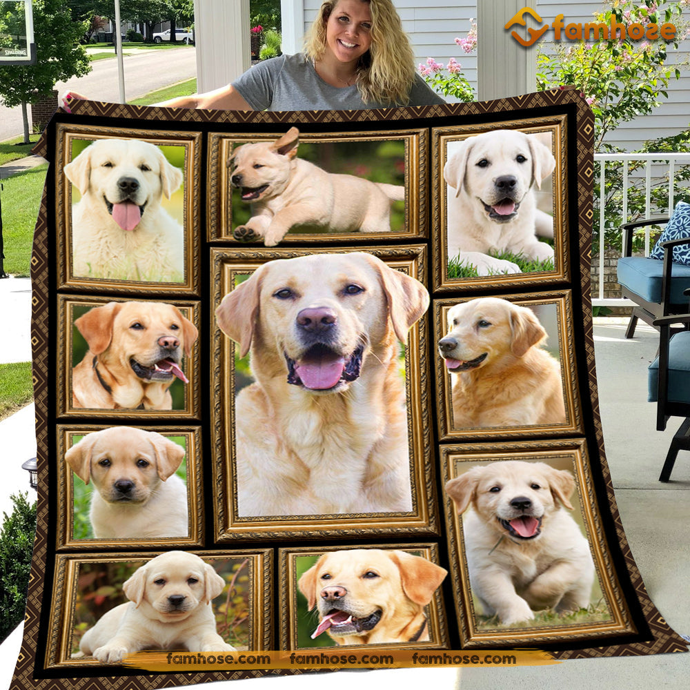 Cool Dog Blanket, Hey Look At Me Labrador Retriever Fleece Blanket - Sherpa Blanket Gift For Dog Lovers, Dog Owners