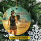 Personalized Pickleball Girl Ornament, Some Girls Are Just Born With Pickleball Aluminum Ornament Gift For Pickleball Lovers
