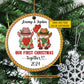 Lovely Personalized Gnomies Couple Ornament, Our First Christmas Together Ornament Gift For Couple