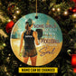 Personalized Pickleball Girl Ornament, Some Girls Are Just Born With Pickleball Aluminum Ornament Gift For Pickleball Lovers
