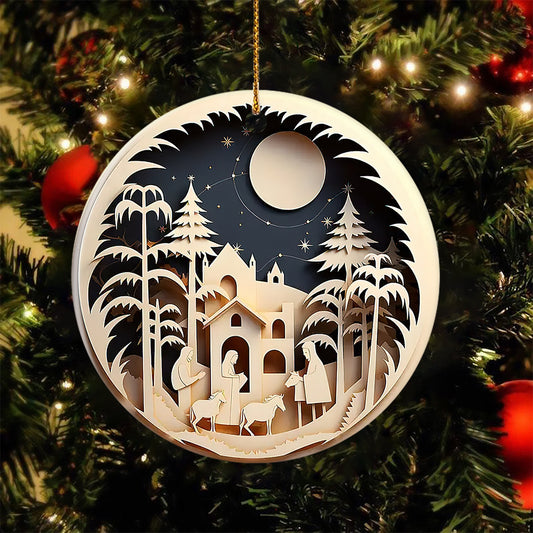 Nativity A Christmas Story Ceramic Ornament Christmas, Ornament Gift For Decorating Christmas Tree