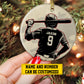 Personalized Baseball Boy Christmas Ornament, Xmas Circle Ceramic Ornament Gift For Baseball Lovers