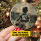 Personalized Rugby Boy Christmas Ornament, My Life, Xmas Circle Ceramic Ornament Gift For Rugby Lovers