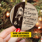 Personalized Soccer Boy Christmas Ornament, Be Strong When You Are Weak, Xmas Circle Ceramic Ornament Gift For Soccer Lovers