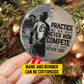 Personalized Motivational Lacrosse Boy Christmas Ornament, Compete Like You Have Never Lost, Xmas Circle Ceramic Ornament Gift For Lacrosse Lovers