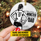 Personalized Volleyball Girl Christmas Ornament, I Created A Monster, Xmas Circle Ceramic Ornament Gift For Volleyball Lovers
