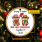 Lovely Personalized Gnomies Couple Ornament, Our First Christmas Together Ornament Gift For Couple