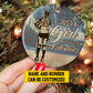 Personalized Volleyball Girl Christmas Ornament, Just A Girl Who Loves, Xmas Circle Ceramic Ornament Gift For Volleyball Lovers