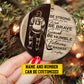 Personalized Hockey Boy Christmas Ornament, Be Strong When You Are Weak, Xmas Circle Ceramic Ornament Gift For Hockey Lovers