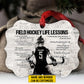 Personalized Field Hockey Girl Christmas Ornament, Believe In Yourself, Xmas Aluminum Ornament Gift For Field Hockey Lovers