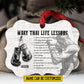 Personalized Muay Thai Christmas Ornament, Muay Thai Life Lessons, Xmas Aluminum Ornament Gift For Muay Thai Lovers