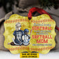Personalized Softball Girl Christmas Ornament, Softball Mom Who Believed In Her First, Xmas Aluminum Ornament Gift For Softball Lovers