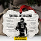 Personalized Football Boy Christmas Ornament, Football Life Lessons, Xmas Aluminum Ornament Gift For Football Lovers