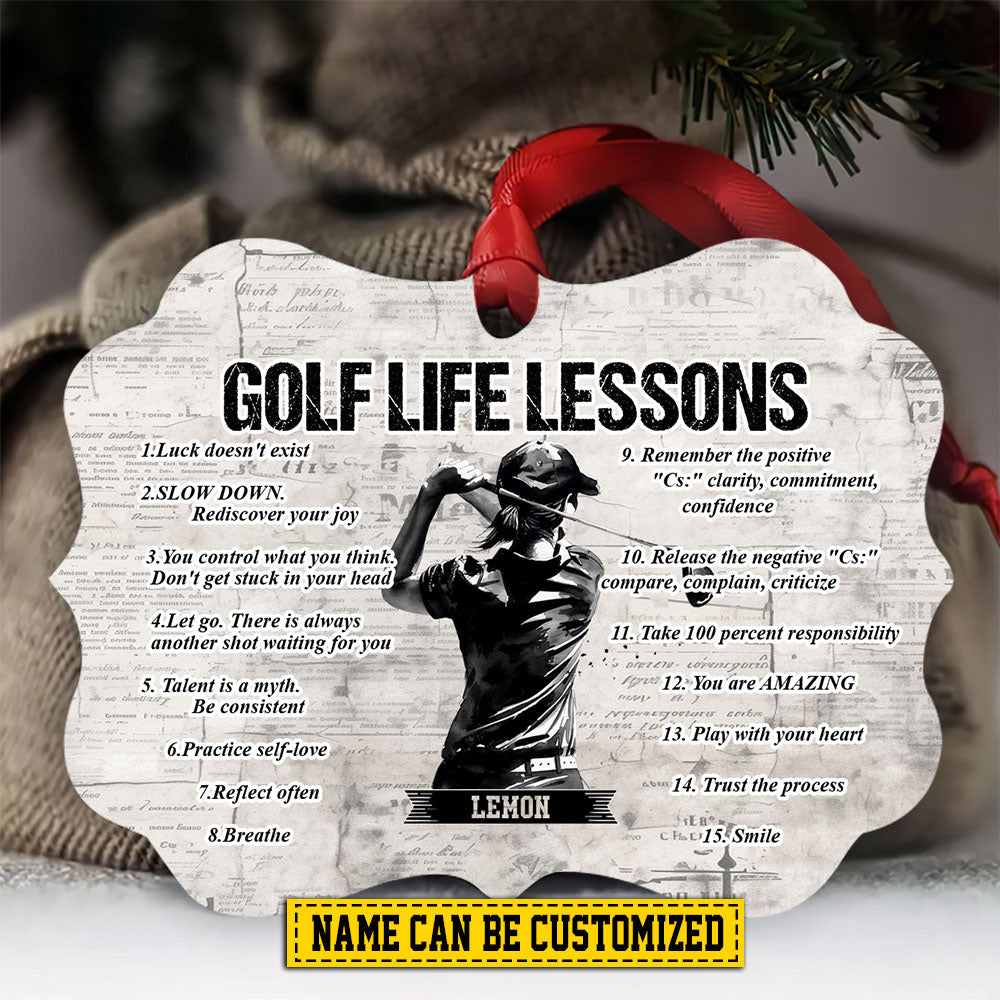 Personalized Golf Girl Christmas Ornament, You Are Amazing, Xmas Aluminum Ornament Gift For Golf Lovers