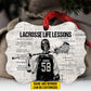 Personalized Lacrosse Girl Christmas Ornament, Lacrosse Life Lessons, Xmas Aluminum Ornament Gift For Lacrosse Lovers