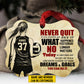 Personalized Motivational Volleyball Girl Christmas Ornament, Never Quit, Xmas Aluminum Ornament Gift For Volleyball Lovers