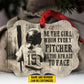 Personalized Softball Girl Christmas Ornament, Be The Girl Whom Every Pitcher Is Too Afraid, Xmas Aluminum Ornament Gift For Softball Lovers