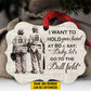 Personalized Couple Baseball Christmas Ornament, Want To Hold Your Hand, Xmas Aluminum Ornament Gift For Baseball Lovers