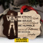 Personalized Motivational Baseball Boy Christmas Ornament, Be Strong Brave Humble, Xmas Aluminum Ornament Gift For Baseball Lovers