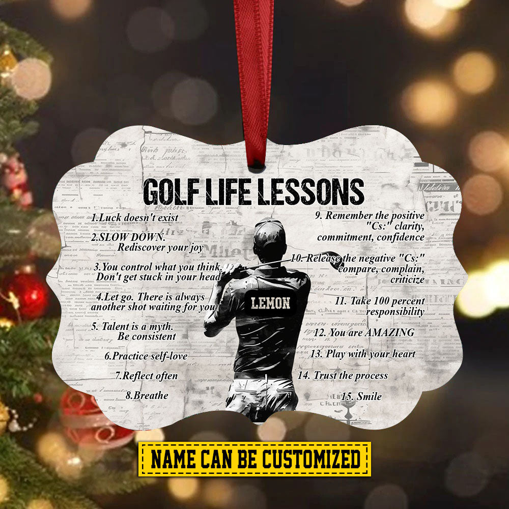 Personalized Golf Boy Christmas Ornament, You Are Amazing, Xmas Aluminum Ornament Gift For Golf Lovers