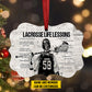Personalized Lacrosse Girl Christmas Ornament, Lacrosse Life Lessons, Xmas Aluminum Ornament Gift For Lacrosse Lovers