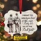 Personalized Couple Baseball Christmas Ornament, Want To Hold Your Hand, Xmas Aluminum Ornament Gift For Baseball Lovers