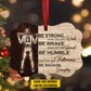 Personalized Motivational Baseball Boy Christmas Ornament, Be Strong Brave Humble, Xmas Aluminum Ornament Gift For Baseball Lovers