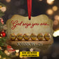 Personalized Motivational Softball Christmas Ornament, God Says You Are, Xmas Aluminum Ornament Gift For Softball Lovers