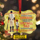 Personalized Softball Girl Christmas Ornament, Behind Every Softball Player, Xmas Aluminum Ornament Gift For Dad From Daughter