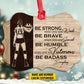 Personalized Volleyball Girl Christmas Ornament, Be Badass Everyday, Xmas Aluminum Ornament Gift For Volleyball Lovers