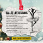 Personalized Motivational Ballet Girl Christmas Ornament, Ballet Life Lessons, Xmas Aluminum Ornament Gift For Ballet Lovers