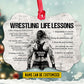 Personalized Wrestling Girl Christmas Ornament, Wrestling Life Lessons, Xmas Aluminum Ornament Gift For Wrestling Lovers
