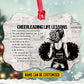 Personalized Cheerleading Girl Christmas Ornament, Cheerleading Life Lessons, Xmas Aluminum Ornament Gift For Cheerleading Lovers