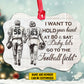 Personalized Couple Football Christmas Ornament, I Want To Hold Your Hand, Xmas Aluminum Ornament Gift For Football Lovers