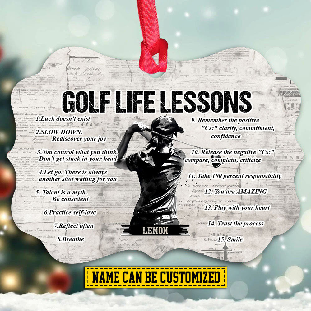 Personalized Golf Girl Christmas Ornament, You Are Amazing, Xmas Aluminum Ornament Gift For Golf Lovers