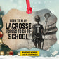 Personalized Lacrosse Girl Christmas Ornament, Born To Play, Xmas Aluminum Ornament Gift For Lacrosse Lovers