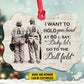 Personalized Couple Baseball Christmas Ornament, Want To Hold Your Hand, Xmas Aluminum Ornament Gift For Baseball Lovers